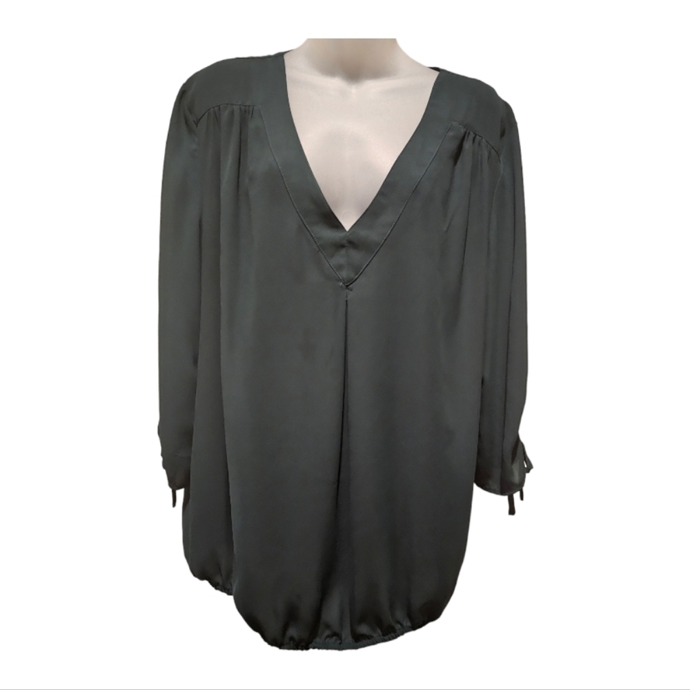NY&CO SOHO Women's Hunter Green Blouse, Sz XL